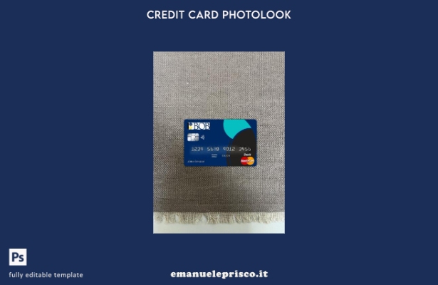 modello FRONTALE photolook della carta master delle Bahamas stile verificato